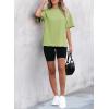 imageEVALESS Womens Fashion Summer Tops 2025 Crewneck Short Sleeve T ShirtsLight Green