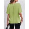 imageEVALESS Womens Fashion Summer Tops 2025 Crewneck Short Sleeve T ShirtsLight Green