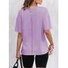imageEVALESS Womens Fashion Summer Tops 2025 Crewneck Short Sleeve T ShirtsOrchid Petal