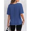 imageEVALESS Womens Fashion Summer Tops 2025 Crewneck Short Sleeve T ShirtsSail Blue