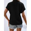 imageEVALESS Womens Tops Business Casual Outfits V Neck Ruffle Sleeve Blouses Womens Fashion Clothes 2025Black