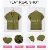 imageEVALESS Womens Tops Business Casual Outfits V Neck Ruffle Sleeve Blouses Womens Fashion Clothes 2025Green