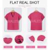 imageEVALESS Womens Tops Business Casual Outfits V Neck Ruffle Sleeve Blouses Womens Fashion Clothes 2025Rose Red