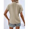 imageEVALESS Womens Tops Business Casual Outfits V Neck Ruffle Sleeve Blouses Womens Fashion Clothes 2025Smoke Gray