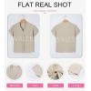 imageEVALESS Womens Tops Business Casual Outfits V Neck Ruffle Sleeve Blouses Womens Fashion Clothes 2025Smoke Gray