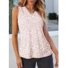 imageEVALESS Tank Tops for Women 2025 Spring Summer Outfits Cute Polka Dots Sleeveless Tops Loose Fit Shirts00 B Pink