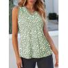 imageEVALESS Tank Tops for Women 2025 Spring Summer Outfits Cute Polka Dots Sleeveless Tops Loose Fit Shirts00 D Green