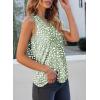 imageEVALESS Tank Tops for Women 2025 Spring Summer Outfits Cute Polka Dots Sleeveless Tops Loose Fit Shirts00 D Green