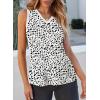 imageEVALESS Tank Tops for Women 2025 Spring Summer Outfits Cute Polka Dots Sleeveless Tops Loose Fit Shirts00 D White