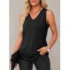 imageEVALESS Tank Tops for Women 2025 Spring Summer Outfits Cute Polka Dots Sleeveless Tops Loose Fit Shirts00 Solid Black