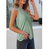 imageEVALESS Tank Tops for Women 2025 Spring Summer Outfits Cute Polka Dots Sleeveless Tops Loose Fit Shirts00 Solid Green