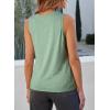 imageEVALESS Tank Tops for Women 2025 Spring Summer Outfits Cute Polka Dots Sleeveless Tops Loose Fit Shirts00 Solid Green