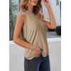imageEVALESS Tank Tops for Women 2025 Spring Summer Outfits Cute Polka Dots Sleeveless Tops Loose Fit Shirts00 Solid Khaki