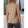 imageEVALESS Tank Tops for Women 2025 Spring Summer Outfits Cute Polka Dots Sleeveless Tops Loose Fit Shirts00 Solid Khaki