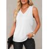 imageEVALESS Tank Tops for Women 2025 Spring Summer Outfits Cute Polka Dots Sleeveless Tops Loose Fit Shirts00 Solid White