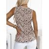 imageEVALESS Tank Tops for Women 2025 Spring Summer Outfits Cute Polka Dots Sleeveless Tops Loose Fit ShirtsB Apricot
