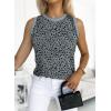 imageEVALESS Tank Tops for Women 2025 Spring Summer Outfits Cute Polka Dots Sleeveless Tops Loose Fit ShirtsB Gray