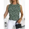imageEVALESS Tank Tops for Women 2025 Spring Summer Outfits Cute Polka Dots Sleeveless Tops Loose Fit ShirtsB Green