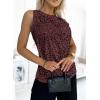 imageEVALESS Tank Tops for Women 2025 Spring Summer Outfits Cute Polka Dots Sleeveless Tops Loose Fit ShirtsB Red