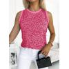 imageEVALESS Tank Tops for Women 2025 Spring Summer Outfits Cute Polka Dots Sleeveless Tops Loose Fit ShirtsB1 Pink
