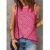 imageEVALESS Tank Tops for Women 2025 Spring Summer Outfits Cute Polka Dots Sleeveless Tops Loose Fit ShirtsB1 Pink
