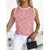 imageEVALESS Tank Tops for Women 2025 Spring Summer Outfits Cute Polka Dots Sleeveless Tops Loose Fit ShirtsB2 Pink