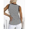 imageEVALESS Tank Tops for Women 2025 Spring Summer Outfits Cute Polka Dots Sleeveless Tops Loose Fit ShirtsD Black Stripe