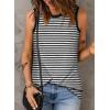 imageEVALESS Tank Tops for Women 2025 Spring Summer Outfits Cute Polka Dots Sleeveless Tops Loose Fit ShirtsD Black Stripe