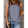 imageEVALESS Tank Tops for Women 2025 Spring Summer Outfits Cute Polka Dots Sleeveless Tops Loose Fit ShirtsD Blue Stripe