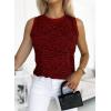 imageEVALESS Tank Tops for Women 2025 Spring Summer Outfits Cute Polka Dots Sleeveless Tops Loose Fit ShirtsD Red Dahlia