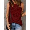 imageEVALESS Tank Tops for Women 2025 Spring Summer Outfits Cute Polka Dots Sleeveless Tops Loose Fit ShirtsD Red Dahlia