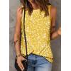 imageEVALESS Tank Tops for Women 2025 Spring Summer Outfits Cute Polka Dots Sleeveless Tops Loose Fit ShirtsD Yellow
