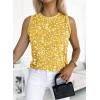 imageEVALESS Tank Tops for Women 2025 Spring Summer Outfits Cute Polka Dots Sleeveless Tops Loose Fit ShirtsD Yellow