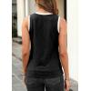 imageEVALESS Tank Tops for Women 2025 Spring Summer Outfits Cute Polka Dots Sleeveless Tops Loose Fit ShirtsF Black