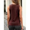 imageEVALESS Tank Tops for Women 2025 Spring Summer Outfits Cute Polka Dots Sleeveless Tops Loose Fit ShirtsF Burgundy