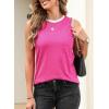 imageEVALESS Tank Tops for Women 2025 Spring Summer Outfits Cute Polka Dots Sleeveless Tops Loose Fit ShirtsF Rose Red