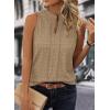 imageEVALESS Tank Tops for Women Trendy 2025 Summer Tops Sleeveless ShirtsLight French Beige