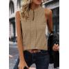 imageEVALESS Tank Tops for Women Trendy 2025 Summer Tops Sleeveless ShirtsLight French Beige