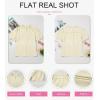 imageEVALESS Womens Button Down Shirts Cute Short Puff Sleeve V Neck Tops Spring Summer Blouses for Women Dressy CasualBeige