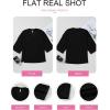 imageEVALESS Womens Summer Tops Trendy Dressy Casual 34 Sleeve Loose Solid Textured Tunic Tops Blouses Oversized T ShirtsBlack