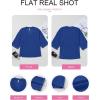 imageEVALESS Womens Summer Tops Trendy Dressy Casual 34 Sleeve Loose Solid Textured Tunic Tops Blouses Oversized T ShirtsBluing