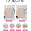imageEVALESS Womens Summer Tops Trendy Dressy Casual 34 Sleeve Loose Solid Textured Tunic Tops Blouses Oversized T ShirtsCamel