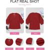 imageEVALESS Womens Summer Tops Trendy Dressy Casual 34 Sleeve Loose Solid Textured Tunic Tops Blouses Oversized T ShirtsRed
