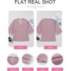 imageEVALESS Womens Summer Tops Trendy Dressy Casual 34 Sleeve Loose Solid Textured Tunic Tops Blouses Oversized T ShirtsValerian