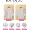 imageEVALESS Womens Summer Tops Trendy Dressy Casual 34 Sleeve Loose Solid Textured Tunic Tops Blouses Oversized T ShirtsWhite