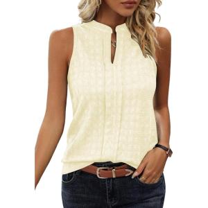 imageEVALESS Tank Tops for Women Trendy 2025 Summer Tops Sleeveless ShirtsApricot