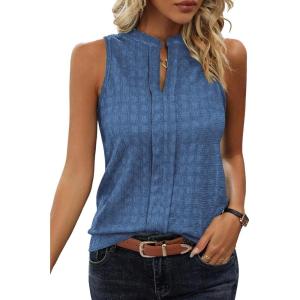 imageEVALESS Tank Tops for Women Trendy 2025 Summer Tops Sleeveless ShirtsAshleigh Blue