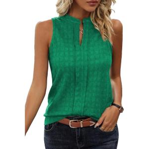 imageEVALESS Tank Tops for Women Trendy 2025 Summer Tops Sleeveless ShirtsJungle Green