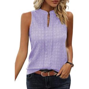 imageEVALESS Tank Tops for Women Trendy 2025 Summer Tops Sleeveless ShirtsPurple