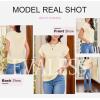 imageEVALESS Cap Sleeve Tops for Women Summer Tank Tops Basic Tee Shirts Casual 2024 Fashion Clothes OutfitsApricot